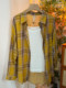 Blue American-Style Fashion Retro Plaid Shirt for Women, New Autumn Niche Loose Casual Cardigan Jacket