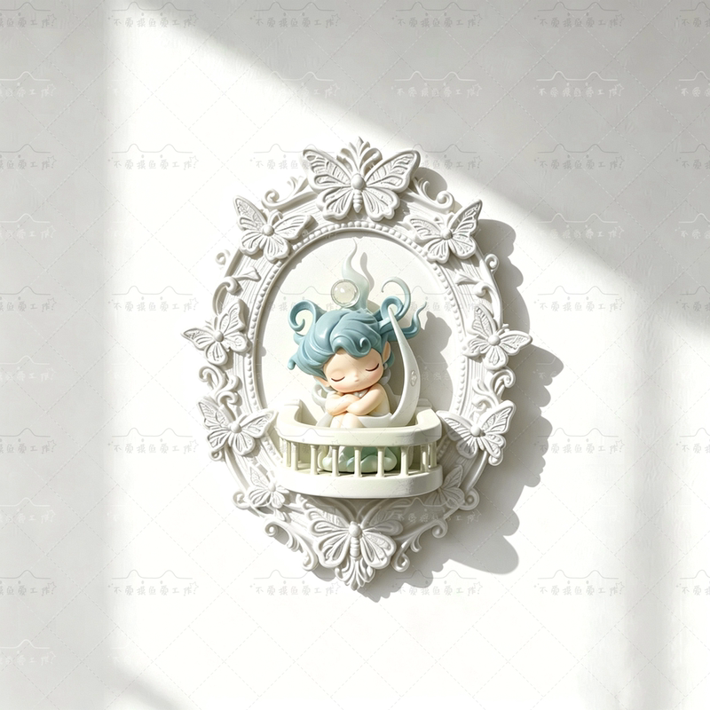 Original - Blind Box Butterfly Photo Frame 3 Storage Display Decorative Base Magnetic Back Panel Picture Frame Baroque Vintage Wall Decoration