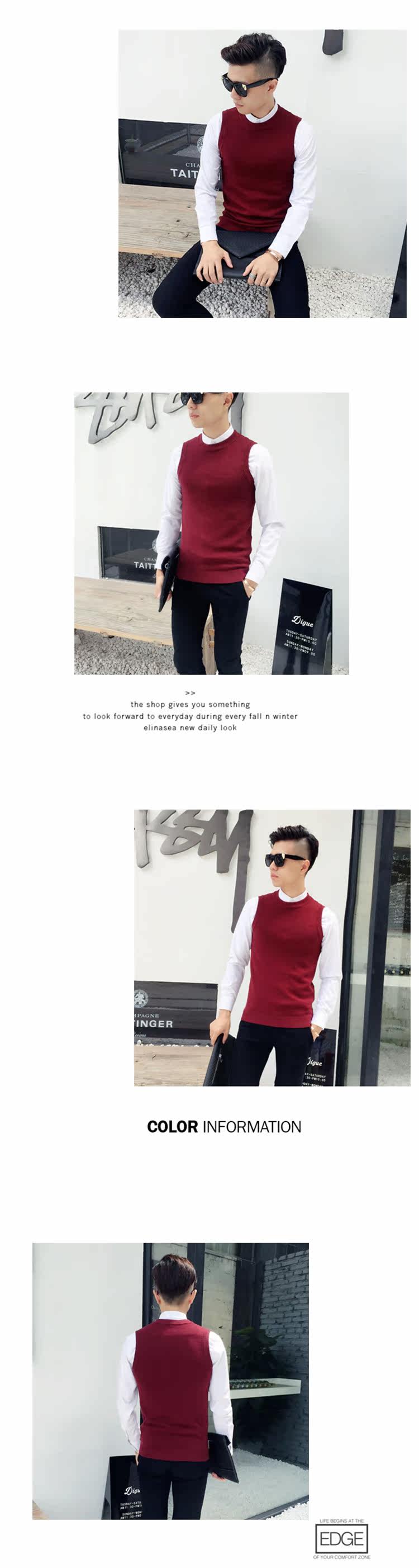 Débardeur homme Woolen gilet en coton - Ref 1598112 Image 10