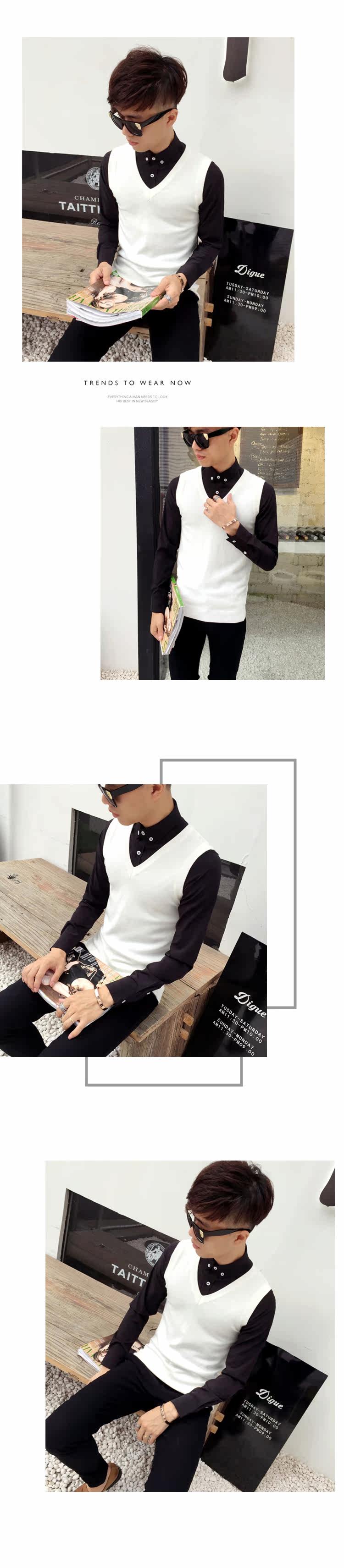 Débardeur homme Woolen gilet en coton - Ref 1598112 Image 18