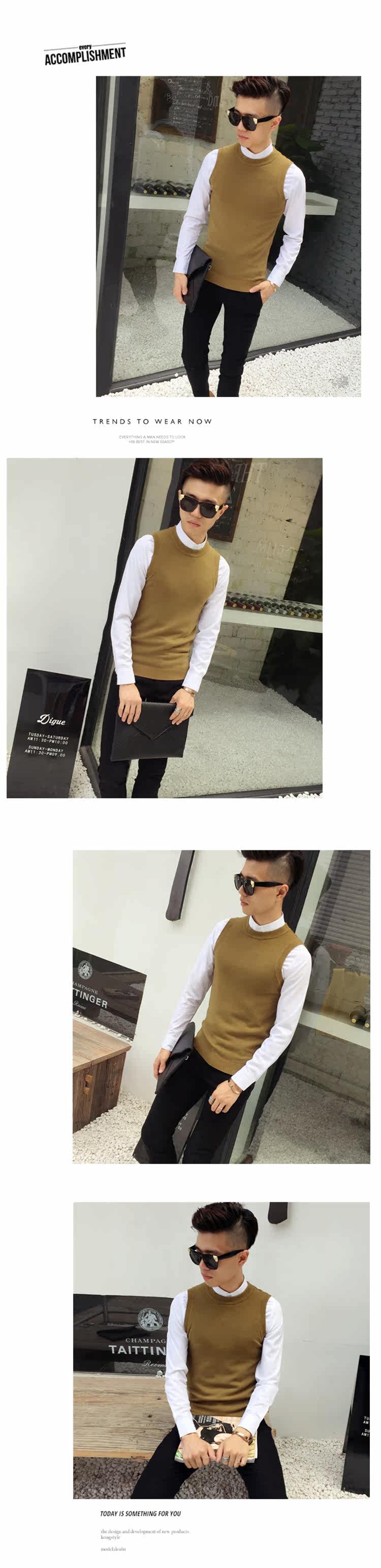 Débardeur homme Woolen gilet en coton - Ref 1598112 Image 11