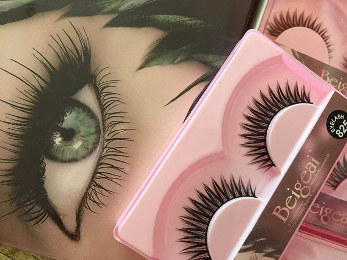 Ai to hơn với lông mi giả lông mi dài tự nhiên dày dày 825 studio trang điểm nude - Lông mi giả gel kích mí the face shop