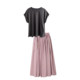 Salt casual wind suit women's summer T-shirt top a-line half-length umbrella skirt two-piece loose and slimming wear