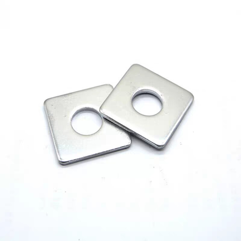 Square Spacer Sheet Flat Pad Square Spacer Galvanized Thickened Spacer Gaskets M8 * 30 * 30 * 3