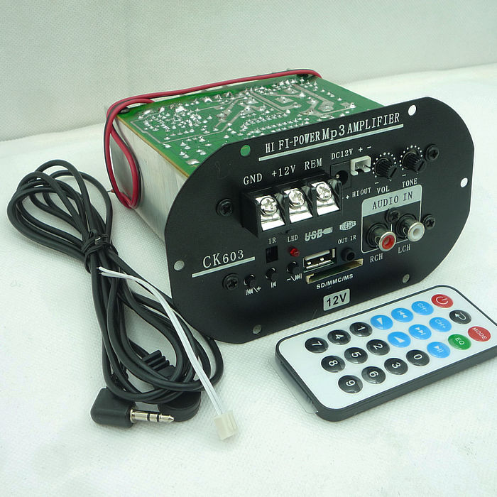 Bass - gun power amplifier 12V car 6 inch 8 inch 10 inch high power car motherboard speaker general interface sound