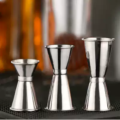 Curled stainless steel wine measuring machine Anshi Cup wine bar table Cup double head wine measuring device