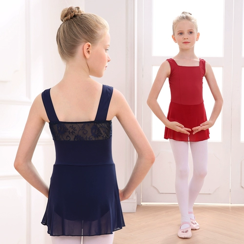 Детская танцевальная одежда Девушка балет балет лето с короткими рукавами лету
