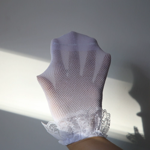 Детские осенние белые кружевные танцующие носки, кружевное платье