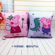 Pig cartoon vài đứa trẻ dễ thương cross stitch gối sofa đệm eo bằng xe hơi gối một cặp - Công cụ & phụ kiện Cross-stitch