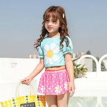 Childrens swimsuit girl little Princess Korea quick dry hot spring swimming set girl swimsuit 2021 new split