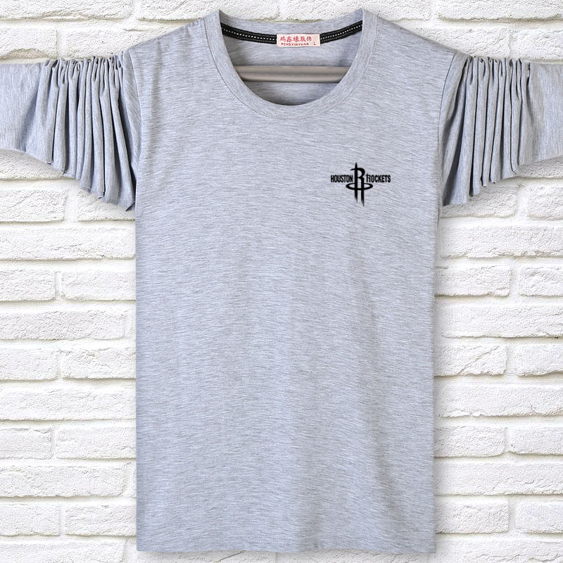 Mùa xuân mới áo thun dài tay cotton cotton cỡ lớn cho bố trung niên giản dị chất đầy phân bón để tăng quần áo mùa thu áo thun nam polo