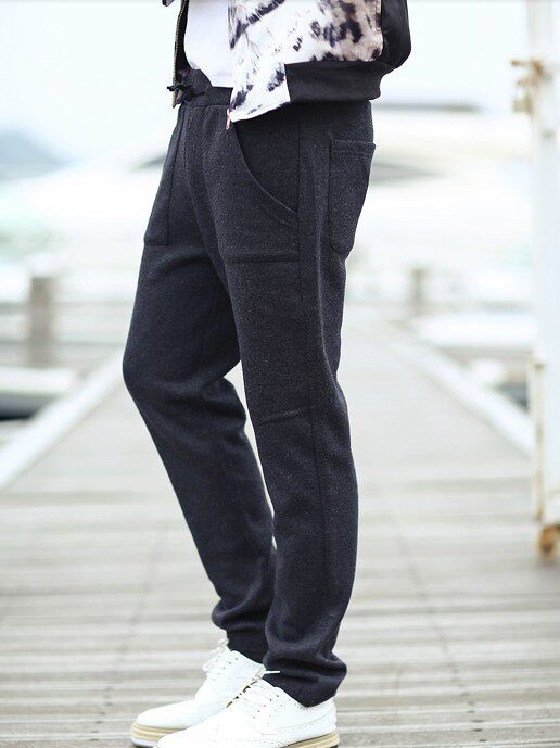 Spring and Autumn New Men Pure Cotton Fatty and Large Couple Sports Trousers Harley Trouser