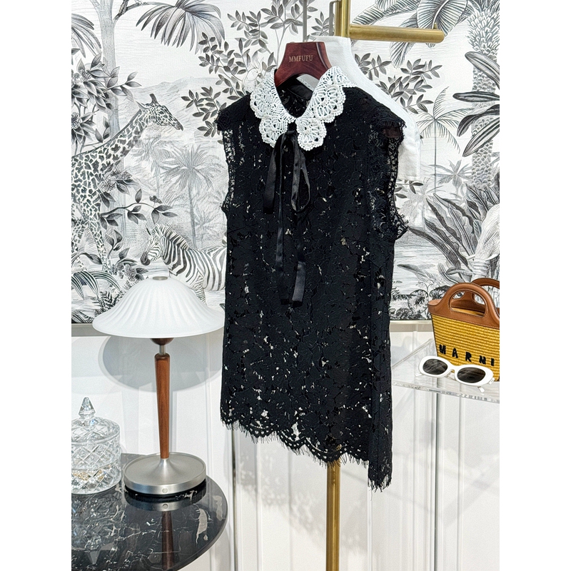 Sweet Leader.. Pearl Water-Soluble Floral Lace Lapel! Bow Ribbon Lace Shirt for Women A4262 Sweet Leader.. Pearl Water-Soluble Floral Lace Lapel! Bow Ribbon Lace Shirt for Women A4262