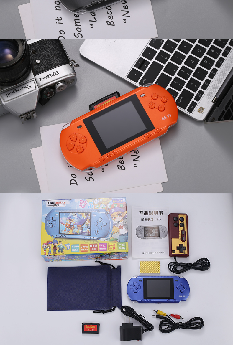 Trẻ em mát mẻ lắc âm thanh cầm tay game console cầm tay mini retro hoài cổ fc thẻ con đôi trận sạc Tetris máy để gửi bạn trai quà tặng máy chơi game cầm tay nintendo