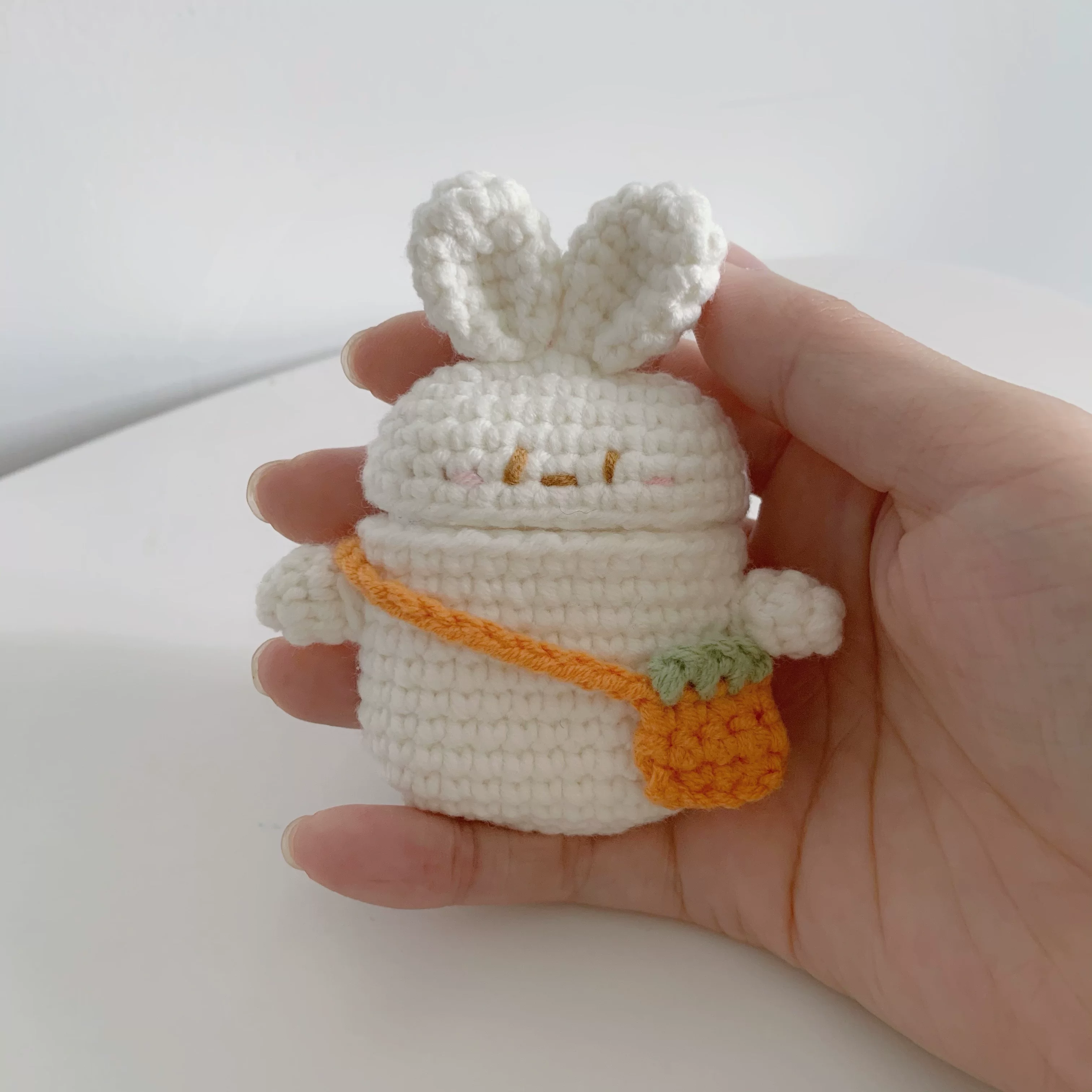 Вязаная крючком handmade, милый кролик, наушники, сумка для оборудования, защитный кейс, набор материалов, DIY