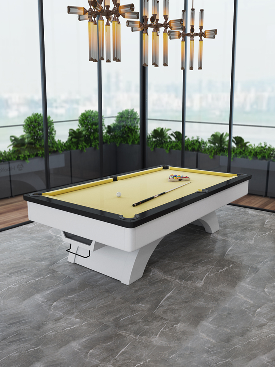 HIBOYCUE Billiards Table Standard Type Indoor American Nine-Ball Table Tennis Table 2-in-1 Black Eight Billiard Table