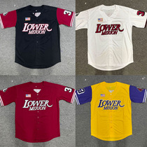 American baseball uniform cardigan embroidered street Harajuku personalized hip-hop large size mid-length hiphop jersey couple style