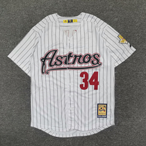 American hiphop short-sleeved mens and womens loose trendy striped baseball uniforms hip-hop street style embroidered jersey mid-length