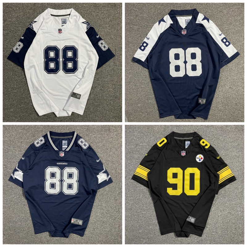 European and American Large Size Hiphop Jersey Hip-Hop Street Dance Embroidery Retro Street Football Uniform Oversize Skateboard T-Shirt European and American Large Size Hiphop Jersey Hip-Hop Street Dance Embroidery Retro Street Football Uniform Oversize Skateboard T-Shirt