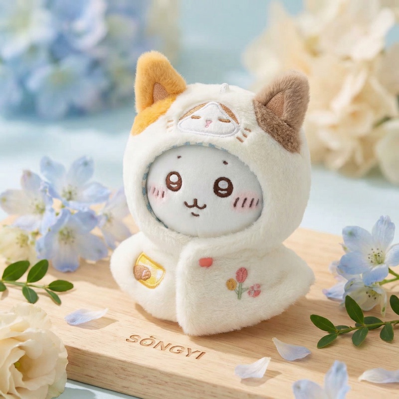 Japanese Songyi Three-Cat Set Jiyi Bag Pendant Small Plush Doll Small Toy Birthday Gift for Women