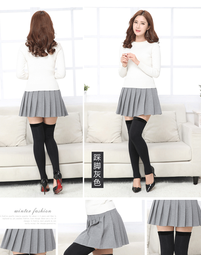 Mùa thu và mùa đông cộng với quần legging nhung dày ấm áp trên tất đầu gối của phụ nữ kapok chống đổ siêu dài chân già lạnh cao vỡ mắt cá chân