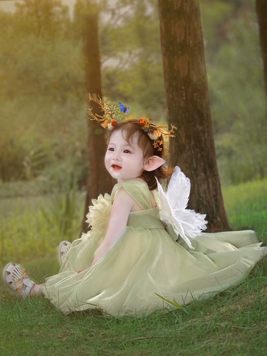 Летний наряд маленькой принцессы, платье, детская летняя тонкая юбка, в западном стиле, детская одежда