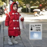 Детский пуховик для принцессы, куртка, средней длины