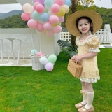 Летний наряд маленькой принцессы, платье, юбка, детское ципао, детская летняя одежда, в западном стиле, детская одежда