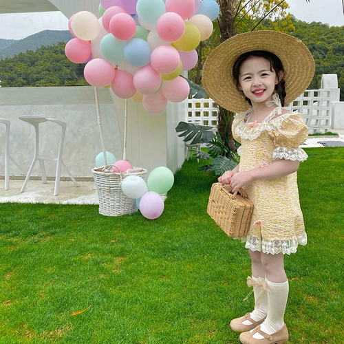 Летний наряд маленькой принцессы, платье, юбка, детское ципао, детская летняя одежда, в западном стиле, детская одежда