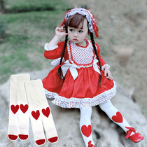 66 princess with the same 2020 spring and autumn new combed cotton red love leggings infant men and women large PP pantyhose