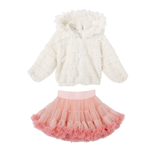 Детская весенняя куртка для принцессы, осенняя толстовка с капюшоном, в западном стиле