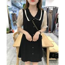 Jingfo Huihui womens dark sweet style thin dress M85-95L:95-115xl: 115-135kg