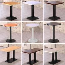 Crown Small Round Table Negotiation Table Round Table Square Table Milk Tea Shop Casual Round Table White Small Round Table Coffee Shop Table And Chairs