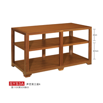 Jazz rack sound art double three a black walnut wood cabinet TV cabinet equipment rack power amplifier