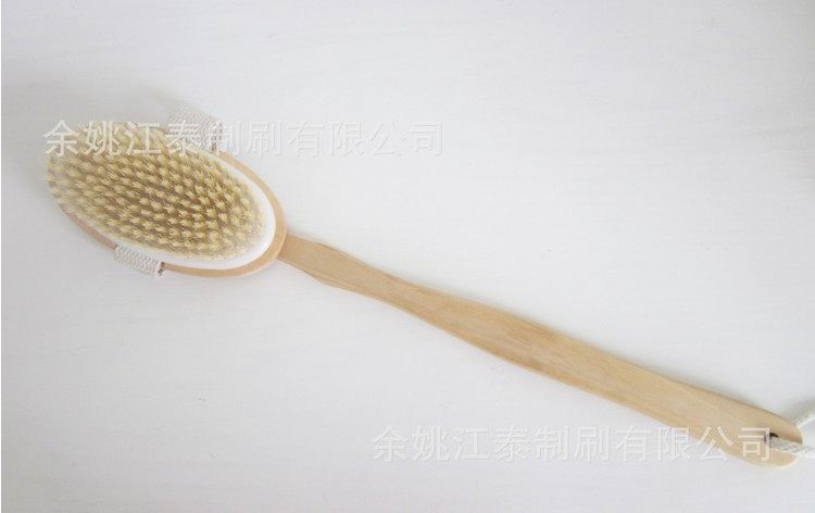 Wooden long handle bath pig bristle brush bath brush bath brush rub back brush massage brush rub back brush bath brush