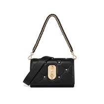 Di Sanna Woman Bag 2022 New Moon Light Series Genuine Leather Small Square Bag Fashion Single Shoulder Inclined Cross Pack