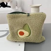 BOITY cartoon cute avocado lamb plush hand cosmetic bag storage bag travel finishing storage bag female