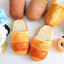 Autumn Winter Sky Season Creativity Simulation Bread Toast Lovers Men And Women Warm Home Indoor Non-slip Floor Cotton Slippers