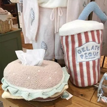 Cute creative drink cola burger short velvet tissue set paper box set car tissue set home paper set