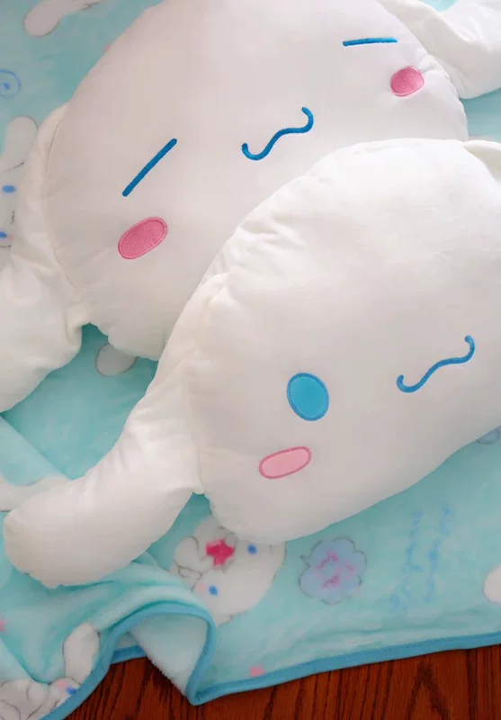 Dễ thương phim hoạt hình tai chó lớn cinnamoroll ngọc guinea chó nhỏ gối trắng đệm điều hòa chăn hai trong một chăn - Trở lại đệm / Bolsters