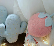 Cute Soft Cotton Strawberry Cactus Hug Pillow Home Cushion Air Conditioning Blanket Two-in-one Cover Blanket Blanket Blanket