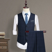 XF028 Тибетская синяя и синяя тонкая сетка (жилет+брюки)