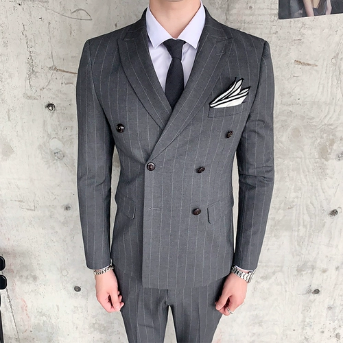 Комплект, пиджак классического кроя для отдыха, свадебное платье, в корейском стиле, облегающий крой