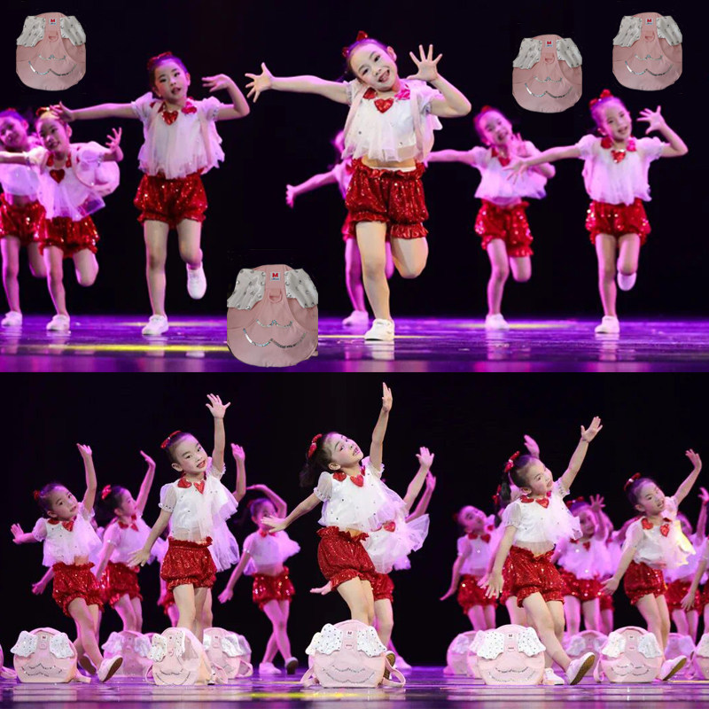 The 10th Xiaohe Style Little Housework Children's Dance Performance Costumes Cheerleading Children's Performance Costumes for Children's Day New Year's Day