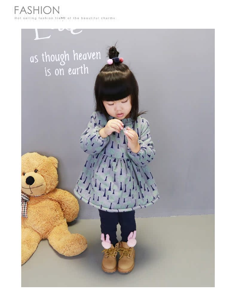 Váy bé gái siêu nước ngoài 1-3-5-8 tuổi Váy bé công chúa Váy trẻ em cộng với váy nhung dày cho bé 6 váy len bé gái
