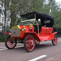 Private custom vintage Ford classic car red golf course real estate viewing room shopping mall decoration photo