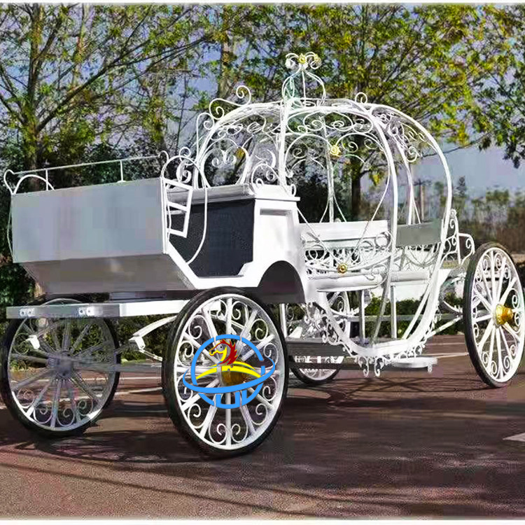 Custom Wrought iron hollow pumpkin carriage manufacturer Wedding photography Commercial exhibition Event celebration parade sightseeing carriage