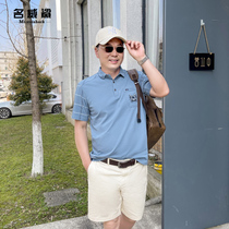Summer new middle-aged mens short sleeve T-shirt middle-aged dad loose size father summer jacket polo shirt