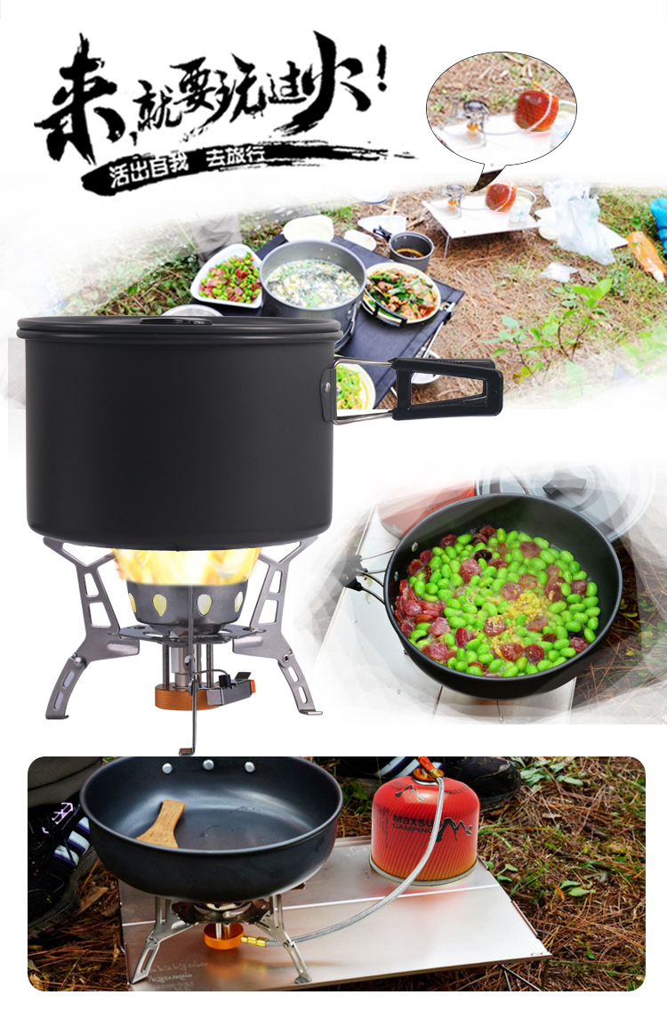 Bếp ngoài trời nguồn cung cấp ngoài trời chống gió bếp cắm trại - Bếp lò / bộ đồ ăn / đồ nướng dã ngoại bếp ngoài trời
