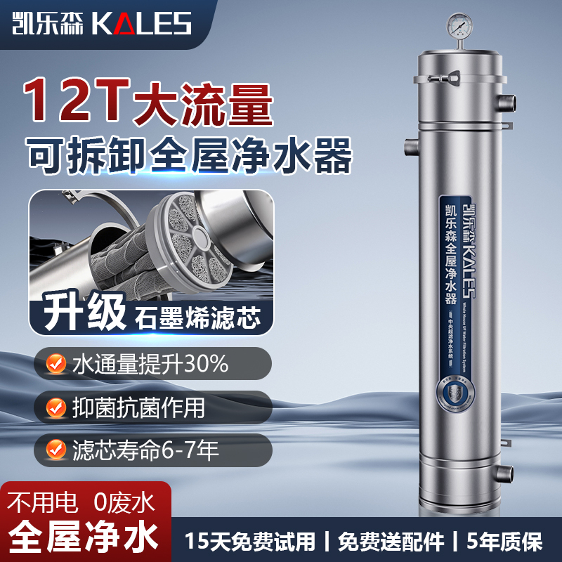 Kailersen 304 Stainless Steel Whole-House Water Purifier Graphene Pvdf Ultrafiltration Membrane No-Disassembly Pipe Washable Ultrafiltration Machine